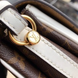 Replica Louis Vuitton White Gray Monogram Chantilly Lock