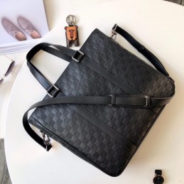 Replica Louis Vuitton Black Damier Graphite Tadao Tote - Style 2