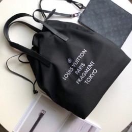 Replica Louis Vuitton Black Leather Cities Cabas Light Bag