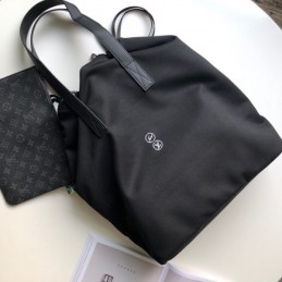 Replica Louis Vuitton Black Leather Cities Cabas Light Bag