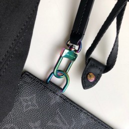 Replica Louis Vuitton Black Leather Cities Cabas Light Bag