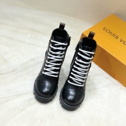 Replica Louis Vuitton Black Platform Star Trail Ankle Boots