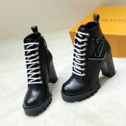 Replica Louis Vuitton Black Platform Star Trail Ankle Boots
