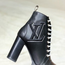 Replica Louis Vuitton Black Platform Star Trail Ankle Boots