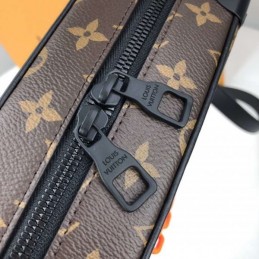 Replica Louis Vuitton Brown Monogram Orange Chain Mini Soft Trunk
