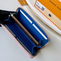 Replica Louis Vuitton Brown Monogram Blue Charm Clemence Wallet