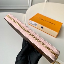 Replica Louis Vuitton Brown Monogram Blue Charm Clemence Wallet