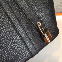 Replica Hermes Black Orange Picotin Lock 13 Bag