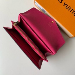 Replica Louis Vuitton Brown Monogram Heart Lock Patch Sarah Wallet