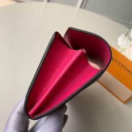 Replica Louis Vuitton Brown Monogram Heart Lock Patch Sarah Wallet