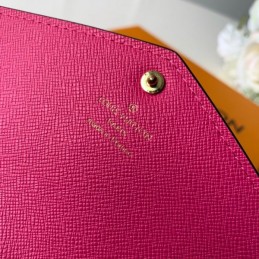 Replica Louis Vuitton Brown Monogram Heart Lock Patch Sarah Wallet