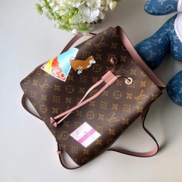 Replica Louis Vuitton Brown Monogram Pale Pink Neo Noe MM