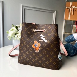 Replica Louis Vuitton Brown Monogram Pale Pink Neo Noe MM