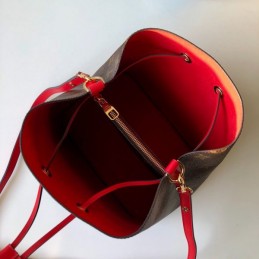 Replica Louis Vuitton Brown Monogram Red Patch Neo Noe MM