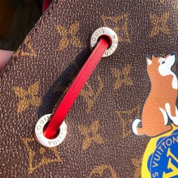Replica Louis Vuitton Brown Monogram Red Patch Neo Noe MM