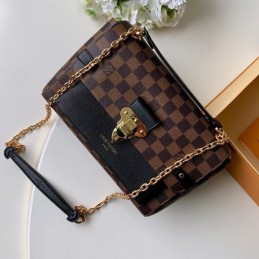 Replica Louis Vuitton Brown Damier Ebene Black Vavin PM