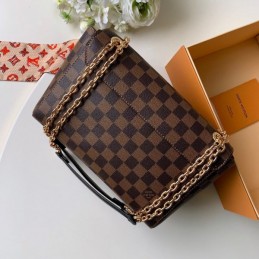Replica Louis Vuitton Brown Damier Ebene Burgundy Vavin PM