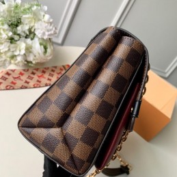 Replica Louis Vuitton Brown Damier Ebene Burgundy Vavin PM
