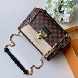 Replica Louis Vuitton Brown Damier Ebene Beige Vavin PM