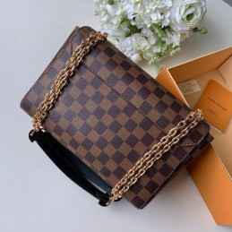 Replica Louis Vuitton Brown Damier Ebene Beige Vavin PM