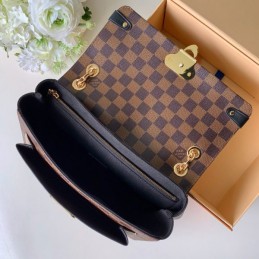 Replica Louis Vuitton Brown Damier Ebene Beige Vavin PM