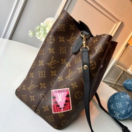 Replica Louis Vuitton Brown Monogram Black Patch Neo Noe MM