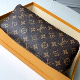 Replica Louis Vuitton Brown Monogram Beige Flower Zipped Tote PM