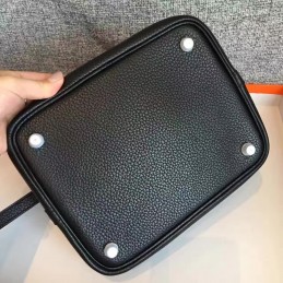Replica Hermes Black Orange Picotin Lock 13 Bag