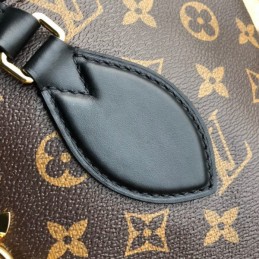 Replica Louis Vuitton Brown Monogram Black Flower Zipped Tote PM