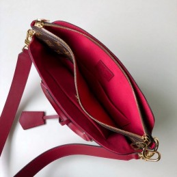 Replica Louis Vuitton Brown Monogram Burgundy Flower Zipped Tote PM