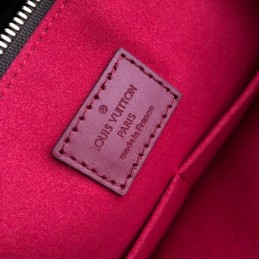 Replica Louis Vuitton Brown Monogram Burgundy Flower Zipped Tote PM