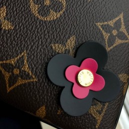 Replica Louis Vuitton Brown Monogram Double Zip Pochette