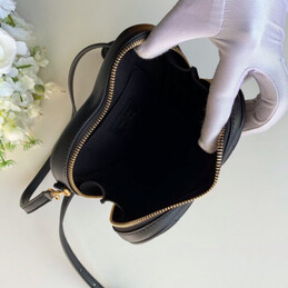 Replica Louis Vuitton Black Floral New Wave Heart Bag