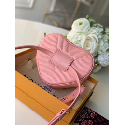 Replica Louis Vuitton Pale Pink Floral New Wave Heart Bag