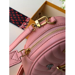 Replica Louis Vuitton Pale Pink Floral New Wave Heart Bag