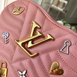 Replica Louis Vuitton Pale Pink Floral New Wave Heart Bag