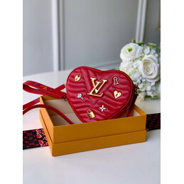Replica Louis Vuitton Red Floral New Wave Heart Bag