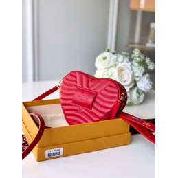 Replica Louis Vuitton Red Floral New Wave Heart Bag