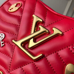 Replica Louis Vuitton Red Floral New Wave Heart Bag