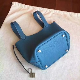 Replica Hermes Blue Picotin Lock 13 Smooth Leather Bag