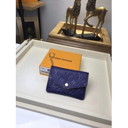 Replica Louis Vuitton Purple Embossed Monogram Chain Key Pouch