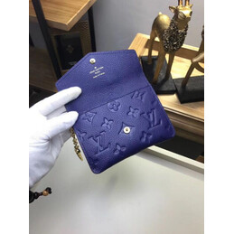 Replica Louis Vuitton Purple Embossed Monogram Chain Key Pouch