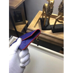 Replica Louis Vuitton Purple Embossed Monogram Chain Key Pouch