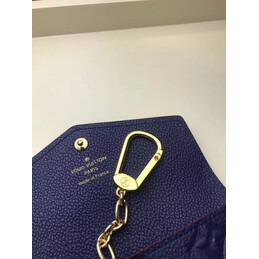 Replica Louis Vuitton Purple Embossed Monogram Chain Key Pouch