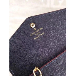 Replica Louis Vuitton Black Embossed Monogram Red Interior Chain Key Pouch