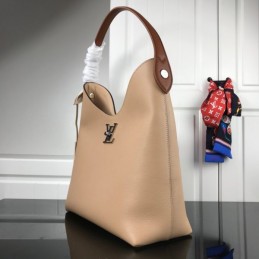 Replica Louis Vuitton Beige Lockme Hobo