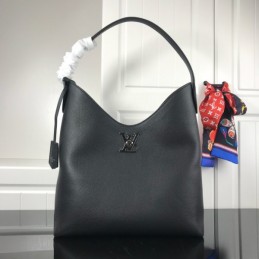 Replica Louis Vuitton Black Lockme Hobo