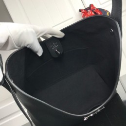 Replica Louis Vuitton Black Lockme Hobo