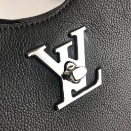 Replica Louis Vuitton Black Lockme Hobo