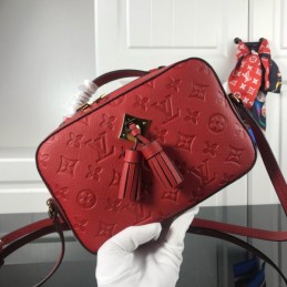 Replica Louis Vuitton Red Embossed Monogram Saintonge
